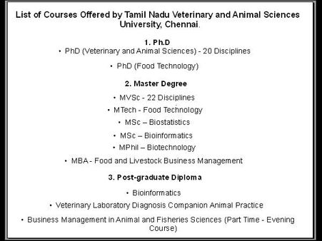 Postgraduate degree / Diploma programmes