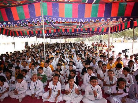 Children gather together