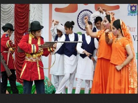 Students perform Acts on Indian history