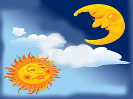 The sun and the moon