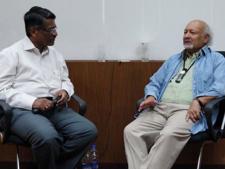 Dr Thomas Kailath in conversation with Mr G Vijaya Raghavan at Asian School of Business