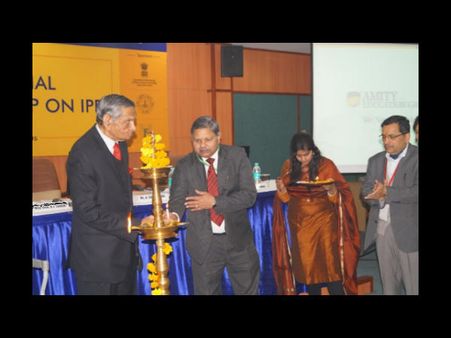 Dr. Arvind Kumar -DDG, Education, Indian Council of Agriculture Research lighting the lamp