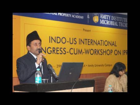 Dr. Rajendra Kumar -Director General, UP Council of Agriculture Research addressing the gathering