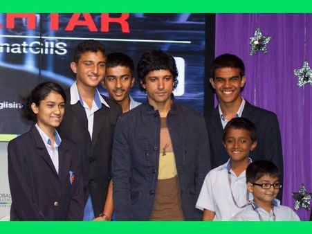GIIS students with Mr Farhan Akhtar at the GIIS Leadership Lecture Series: