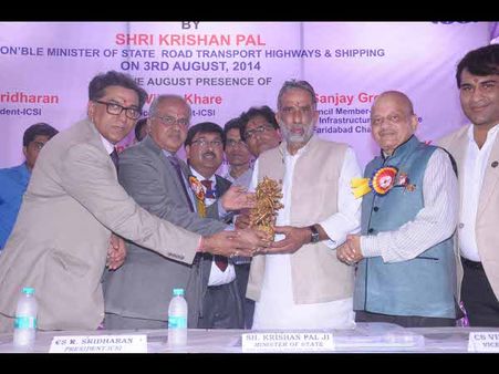 ICSI member facilates Shri Krishan Pal je