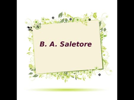 B. A. Saletore
