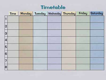 Create A Timetable