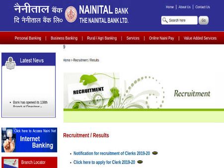 NAINITAL Bank Recruitment For 100 Clerks