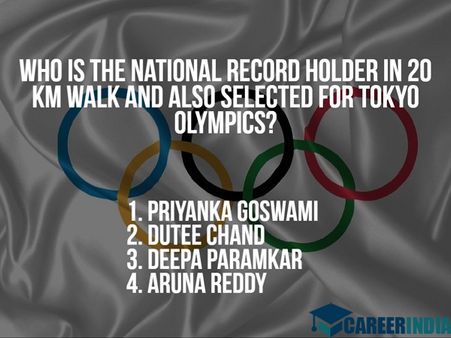 Who is the national record holder in 20 KM walk and also selected for Tokyo Olympics? 