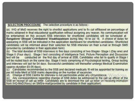 ಆಯ್ಕೆ ವಿಧಾನ