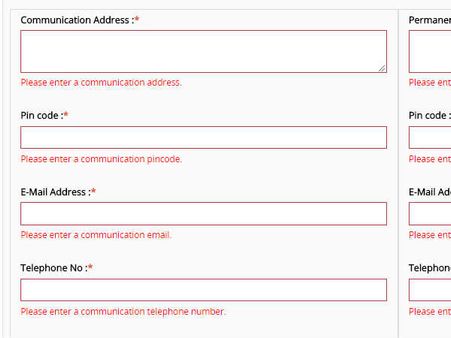 பூத்தி  செய்ய வேண்டிய தகவல்கள் 