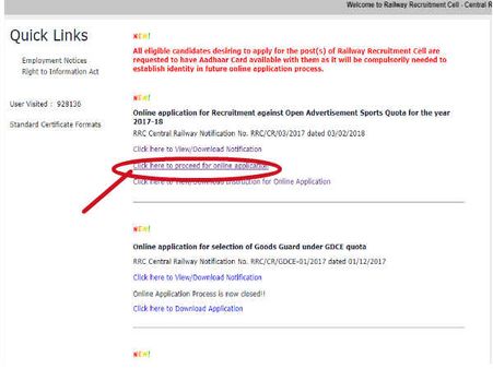 மத்திய ரயில்வே விண்ணப்பம் 