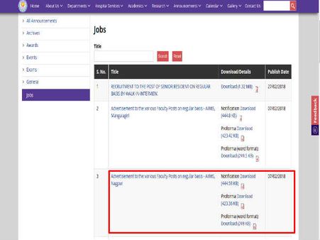 அறிவிப்பு விவரம்: