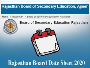 Rajasthan Board Date Sheet 2020: राजस्थान बोर्ड ने जारी की 10वीं और 12वीं की डेटशीट