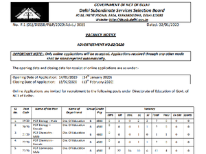 DSSSB Recruitment 2020 / डीएसएसएसबी भर्ती 2020: दिल्ली में PGT की सरकरी नौकरी के लिए ऐसे करें आवेदन