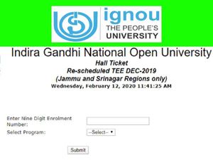 IGNOU BEd Admit Card 2020: इग्नू बीएड एडमिट कार्ड 2020 जारी, जम्मू-श्रीनगर मे 14 15 फरवरी को परीक्षा