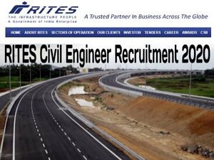 RITES Recruitment 2020: राइट्स इंजीनियर (सिविल) भर्ती 2020 के लिए 23 मार्च तक करें आवेदन