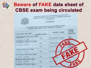 Fact Check: सीबीएसई 10वीं 12वीं की फर्जी डेटशीट सोशल मीडिया पर वायरल, सोमवार को आएगा नया टाइम टेबल