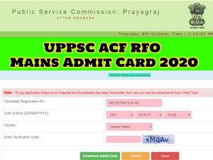 UPPSC ACF RFO Mains Admit Card 2020: यूपीपीएससी एसीएफ आरएफओ एडमिट कार्ड 2020 डाउनलोड यहां से करें