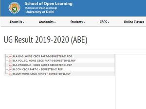 DU SOL Result 2020: दिल्ली विश्वविद्यालय ओपन स्कूल बीए बीकॉम रिजल्ट 2020 घोषित, मोबाइल से करें चेक