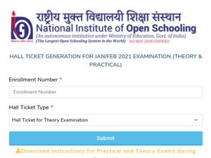 NIOS 10th 12th Admit Card 2021 Released: एनआईओएस 10वीं 12वीं एडमिट कार्ड 2021 डाउनलोड करें