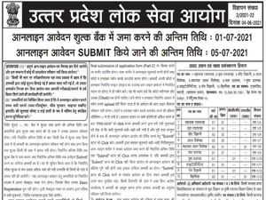 UPPSC Recruitment 2021: यूपीपीएससी में डायरेक्ट भर्ती के लिए आवेदन शुरू, 1 जुलाई तक करें अप्लाई