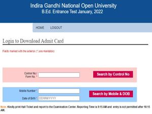IGNOU Admit Card 2022 Download इग्नू बीएड बीएससी नर्सिंग एडमिट कार्ड 2022 डाउनलोड करें