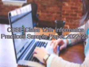 सीबीएसई 12वीं इनफॉर्मेटिक्स प्रैक्टिसेज सैंपल पेपर 2022-23 (CBSE 12th Informatics Practices Sample Paper PDF)