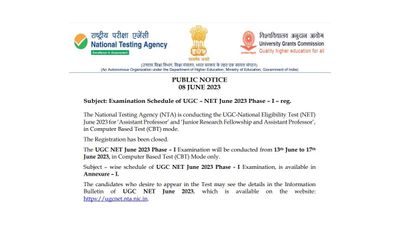 UGC NET 2023 Exam Schedule Out: जून सत्र का परीक्षा शेड्यूल ugcnet.nta.nic.in पर जारी, देखें pdf का सीधा लिंक