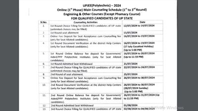 JEECUP काउंसलिंग शेड्यूल 2024 हुआ जारी, चेक करें पंजीकरण प्रक्रिया और अन्य डिटेल्स