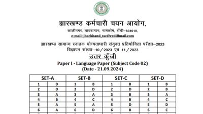 JSSC CGL Answer Key PDF: झारखंड सीजीएल उत्तर कुंजी 2024 हुई जारी, 30 सितंबर तक उठाएं आपत्ति