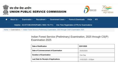 UPSC IFS 2025 Notification: यूपीएससी भारतीय वन सेवा के लिए आवेदन शुरू, नोटिस PDF LINK 