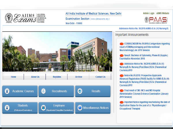 AIIMS MBBS 2019: MBBS 2019 के लिए रजिस्ट्रेशन प्रक्रिया आज शुरू, ऐसे करें आवेदन AIIMS MBBS 2019: MBBS 2019 के लिए रजिस्ट्रेशन प्रक्रिया आज शुरू, ऐसे करें आवेदन