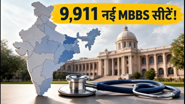 NMC MBBS सीट मैट्रिक्स 2026: 9,911 नई सीटें NMC MBBS सीट मैट्रिक्स 2026: 9,911 नई सीटें