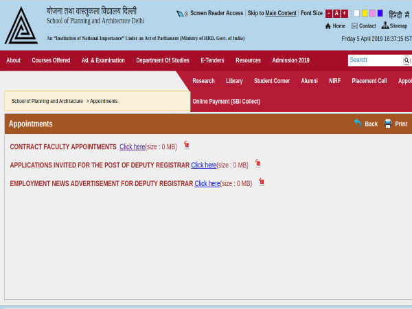 SPA Delhi Recruitment 2019: Assist Profs SPA Delhi Recruitment 2019: Assist Profs