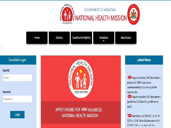 NHM Karnataka CHO Recruitment 2021: 3,006 posts