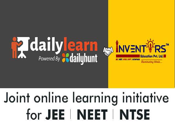 Dailylearn, Inventors Help Students in JEE, NEET Dailylearn, Inventors Help Students in JEE, NEET