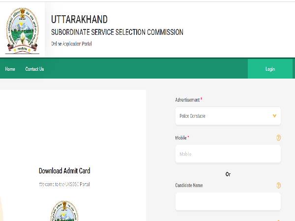 UKSSSC Police Constable Admit Card 2022 UKSSSC Police Constable Admit Card 2022
