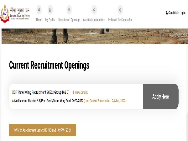 BSF Group B C Recruitment 2022 Notification