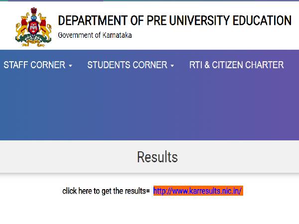 Karnataka Class 12 Results 2022 On Official Site