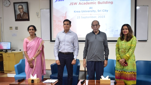 JSW Academic Building inaugurated at Krea Universi