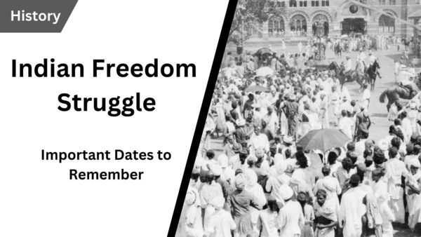 Important Dates of Indian Freedom Struggle