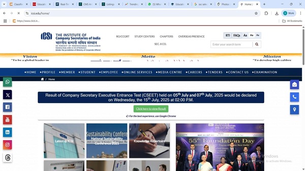 ICSI CSEET Result 2025 Will Be Declared at 2 PM