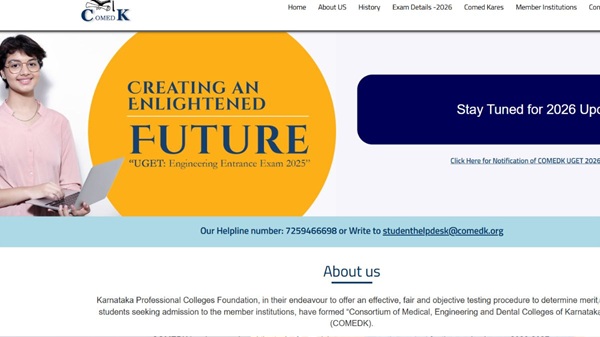 COMEDK UGET 2026 Admit Card Released for May 9