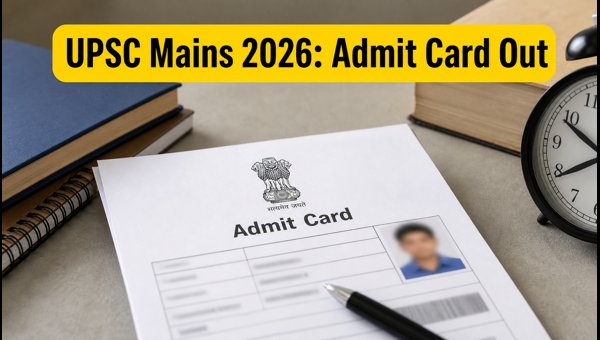 UPSC CSE Mains 2026 Admit Card Released UPSC CSE Mains 2026 Admit Card Released