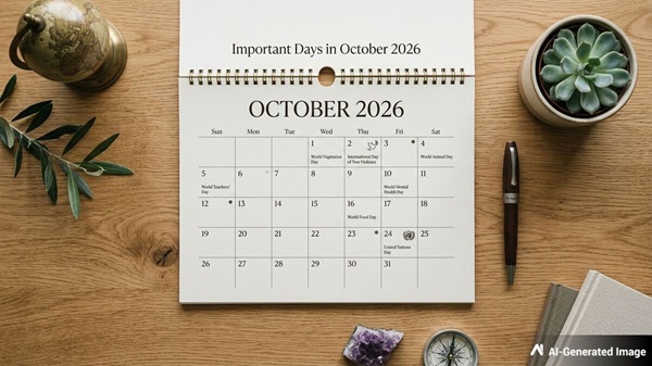 Important Days in October 2026: Complete List Important Days in October 2026: Complete List