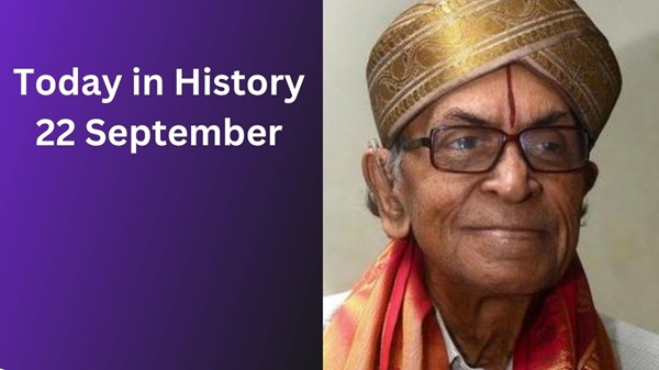 Today in History, September 22: Historical Events