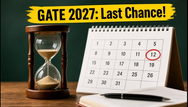 Six Days Left For GATE 2027 Application Six Days Left For GATE 2027 Application