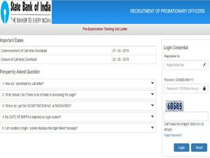 ಎಸ್‌ಬಿಐ ಬ್ಯಾಂಕ್ 2019  ಪ್ರೊಬೆಷನರಿ ಆಫೀಸರ್  ಹುದ್ದೆಗಳ  ಪಿಇಟಿ ಪ್ರವೇಶ ಪತ್ರ ಬಿಡುಗಡೆ 