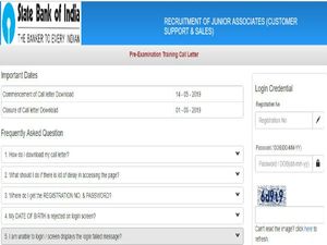 ಎಸ್‌ಬಿಐ ಬ್ಯಾಂಕ್ 2019  ಕ್ಲರ್ಕ್  ಹುದ್ದೆಗಳ  ಪಿಇಟಿ ಪ್ರವೇಶ ಪತ್ರ ಬಿಡುಗಡೆ 